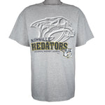 NHL (Logo Athletic) - Nashville Predators Spell-Out T-Shirt 1990s Large