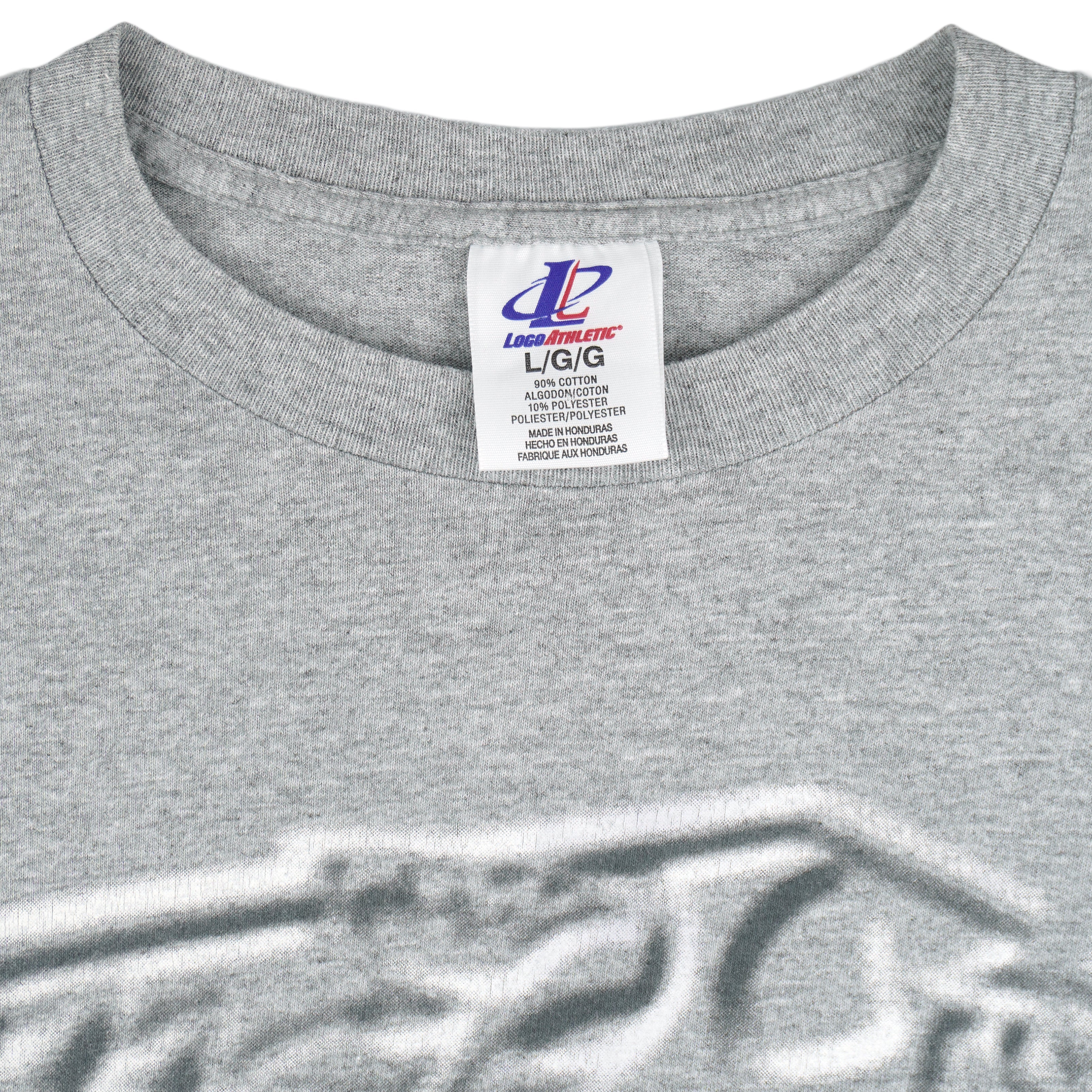 NHL (Logo Athletic) - Nashville Predators Spell-Out T-Shirt 1990s Large Vintage Retro Hockey