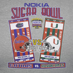 NCAA - Gators Vs Hurricanes Nokia Sugar Bowl Champions T-Shirt 2001 Large Vintage Retro