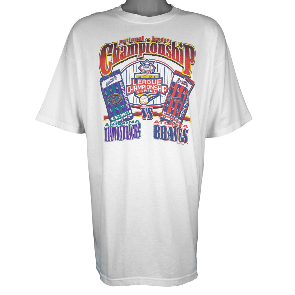 MLB (Dynasty) - Braves VS Diamondbacks Matchup T-Shirt 2001 XX-Large Vintage Retro Baseball