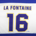 NHL (Nutmeg) - Buffalo Sabres La Fontaine #16 Spell-Out Jersey 1990s Large Vintage Retro Hockey