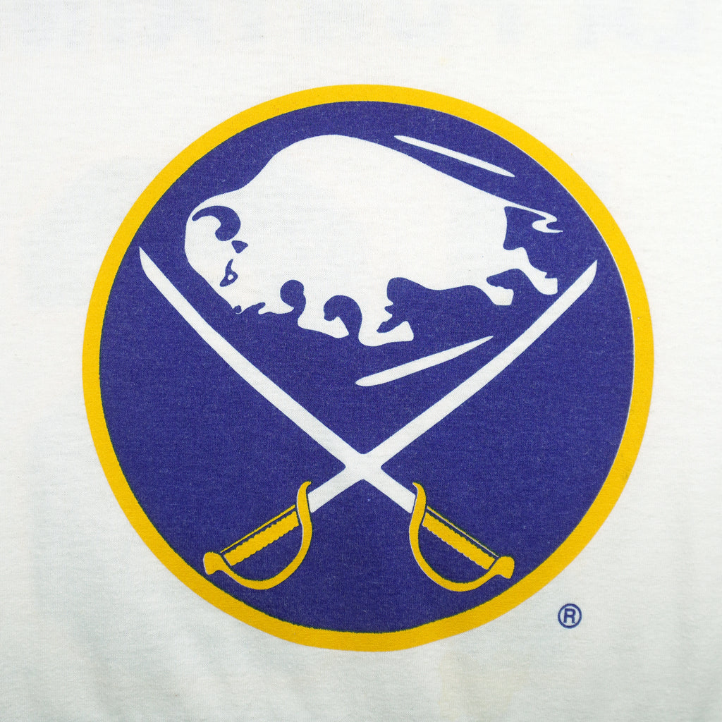 NHL (Nutmeg) - Buffalo Sabres La Fontaine #16 Spell-Out Jersey 1990s Large Vintage Retro Hockey