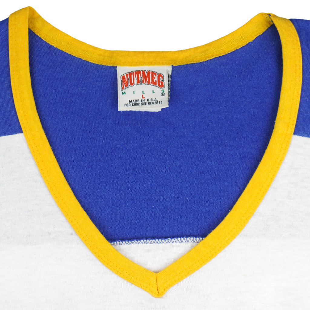 NHL (Nutmeg) - Buffalo Sabres La Fontaine #16 Spell-Out Jersey 1990s Large Vintage Retro Hockey