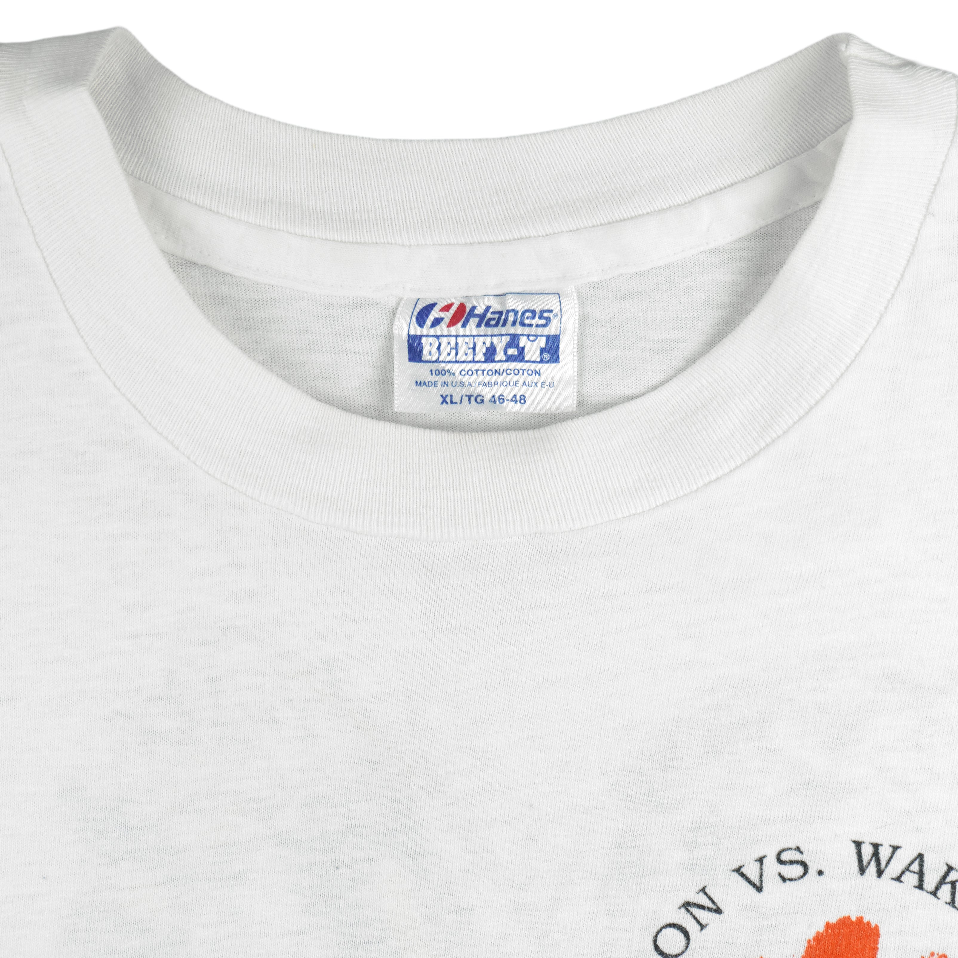 NCAA (Hanes) - Clemson Tigers Vs Wake Forest T-Shirt 1991 X-Large Vintage Retro