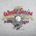 MLB (Tultex) - Braves VS Twins World Series Sweatshirt 1991 XX-Large Vintage Retro Baseball