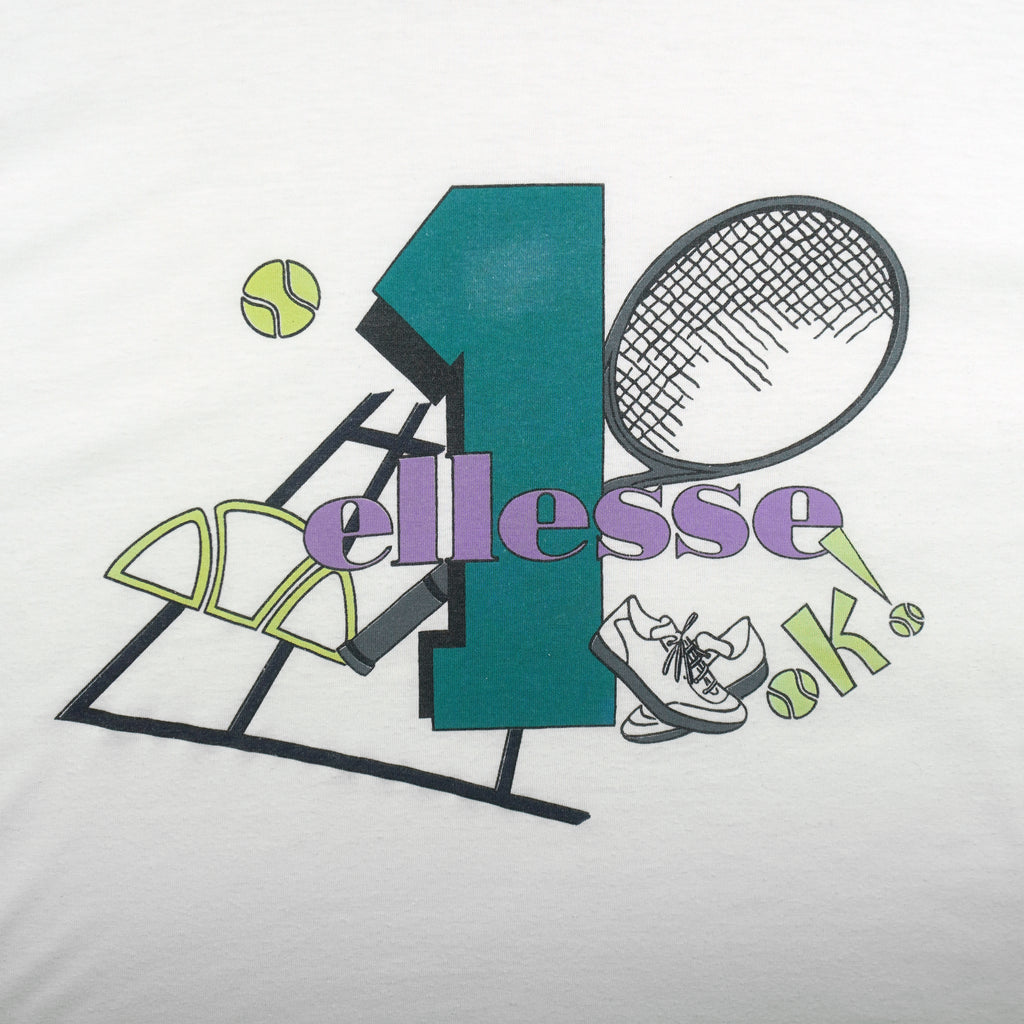 Vintage (Ellesse) - Tennis Spell-Out T-Shirt 1990s Medium Vintage Retro