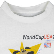 Adidas - World Cup USA 94 Mascot Spell-Out T-Shirt 1994 Medium Vintage Retro