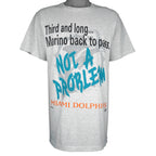 NFL (Nutmeg) - Miami Dolphins Not A Problem Spell-Out T-Shirt 1990s Large Vintage Retro Football