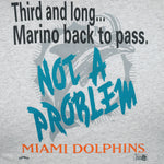 NFL (Nutmeg) - Miami Dolphins Not A Problem Spell-Out T-Shirt 1990s Large Vintage Retro Football