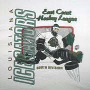NHL (Hanes) - Louisiana IceGators Hockey T-Shirt 1996 X-Large Vintage Retro Hockey