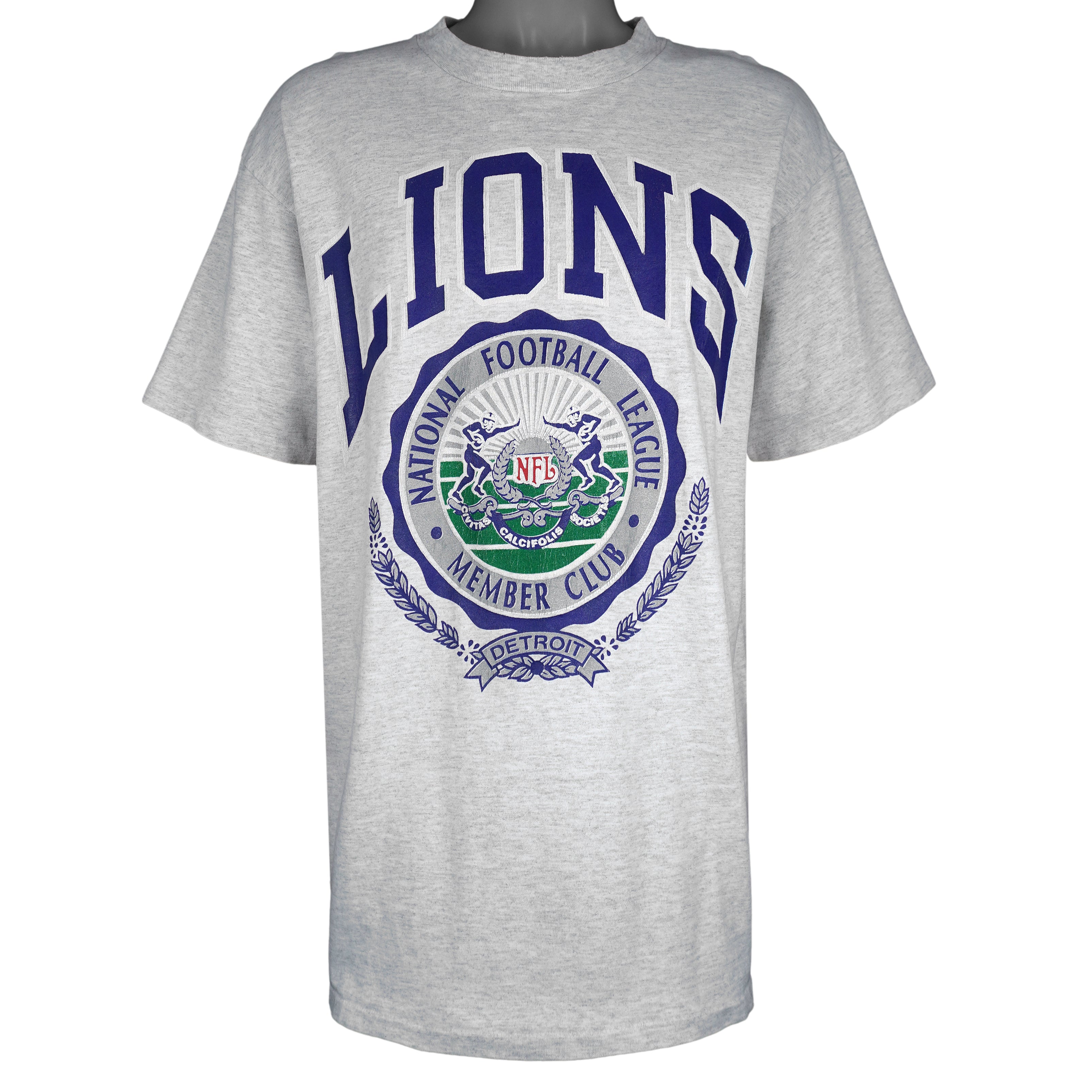 NFL (Nutmeg) - Detroit Lions Member Club T-Shirt 1990s XX-Large Vintage Retro Football