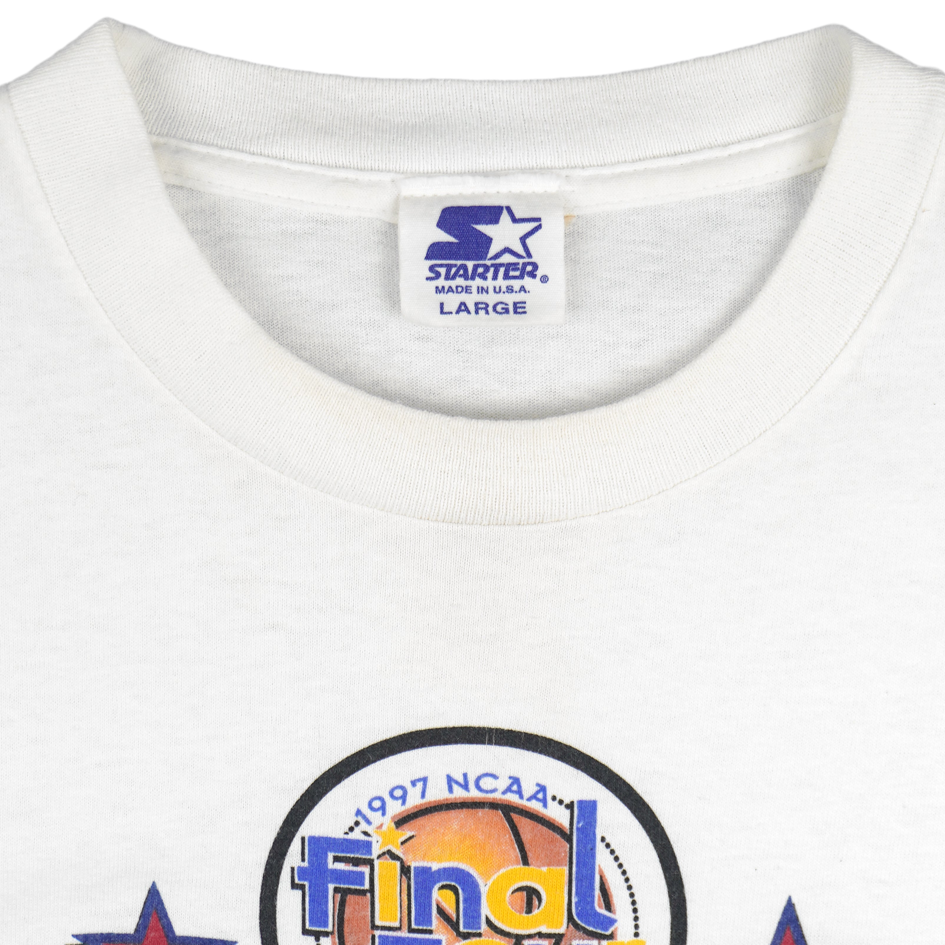 Starter - NCAA Arizona Wildcats Basketball Final Four Champions T-Shirt 1997 Large Vintage Retro