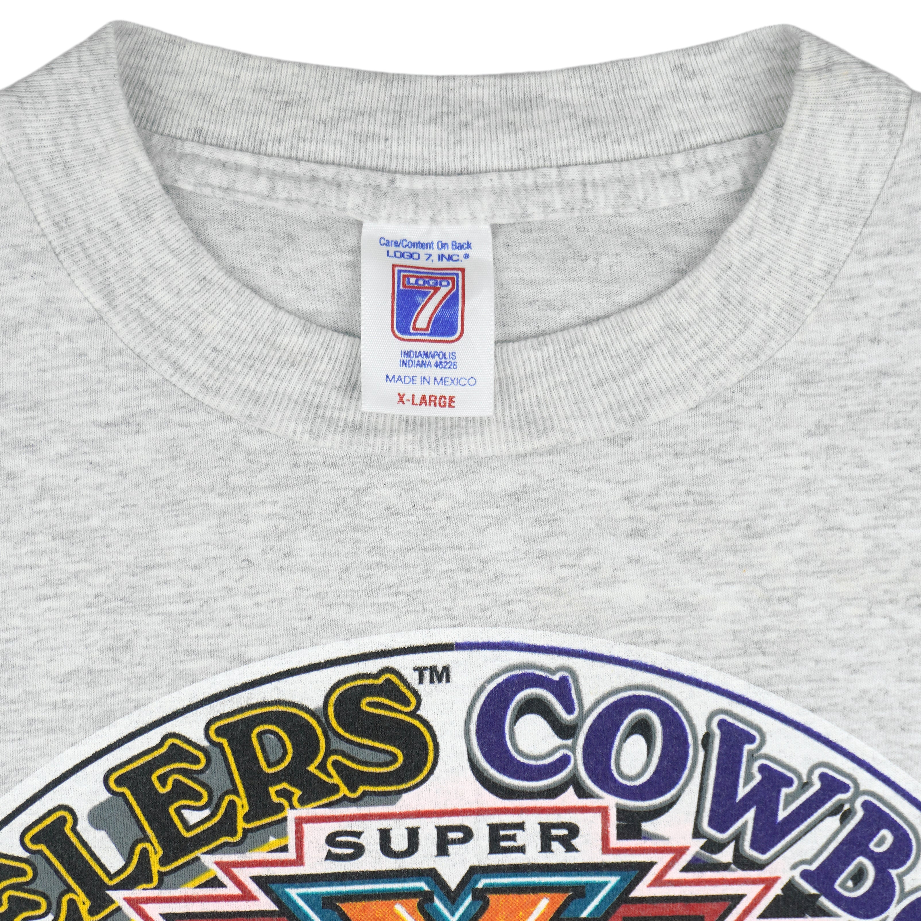 NFL (Logo 7) - Cowboys VS Steelers Super Bowl, Arizona T-Shirt 1995 X-Large