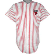NBA - Chicago Bulls Basketball Pinstripe Jersey 1990s Medium Vintage Retro Baseball