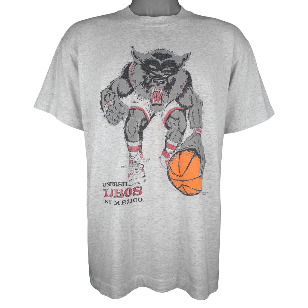 NCAA (Best) - New Mexico Lobos T-Shirt 1990s Large Vintage Retro