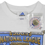 Adidas - Cubs Vs Marlins National League Champions Deadstock T-Shirt 2003 X-Large Vintage Retro Baseball