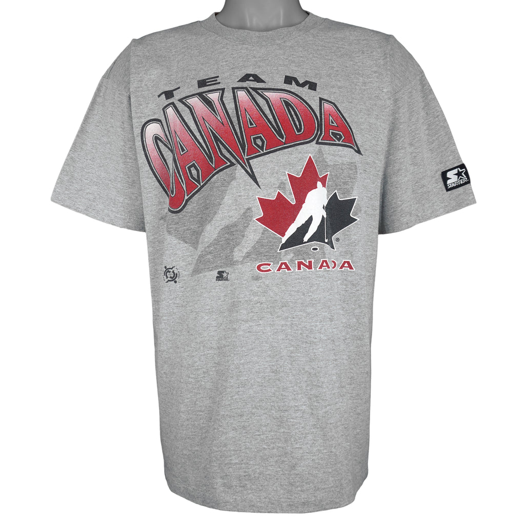 Starter - Team Canada World Cup Of Hockey T-Shirt 1996 Large Vintage Retro Hockey