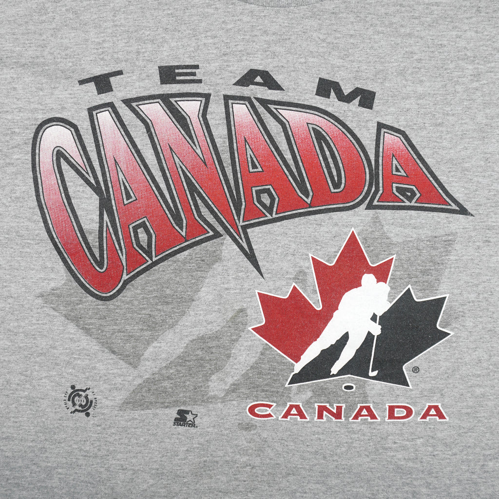 Starter - Team Canada World Cup Of Hockey T-Shirt 1996 Large Vintage Retro Hockey