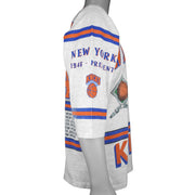 NBA (Long Gone) - New York Knicks Spell-Out T-Shirt 1990s Large Vintage Retro. Basketball