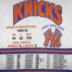 NBA (Long Gone) - New York Knicks Spell-Out T-Shirt 1990s Large Vintage Retro. Basketball