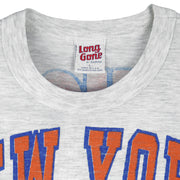 NBA (Long Gone) - New York Knicks Spell-Out T-Shirt 1990s Large Vintage Retro. Basketball