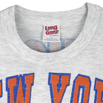 NBA (Long Gone) - New York Knicks Spell-Out T-Shirt 1990s Large Vintage Retro. Basketball