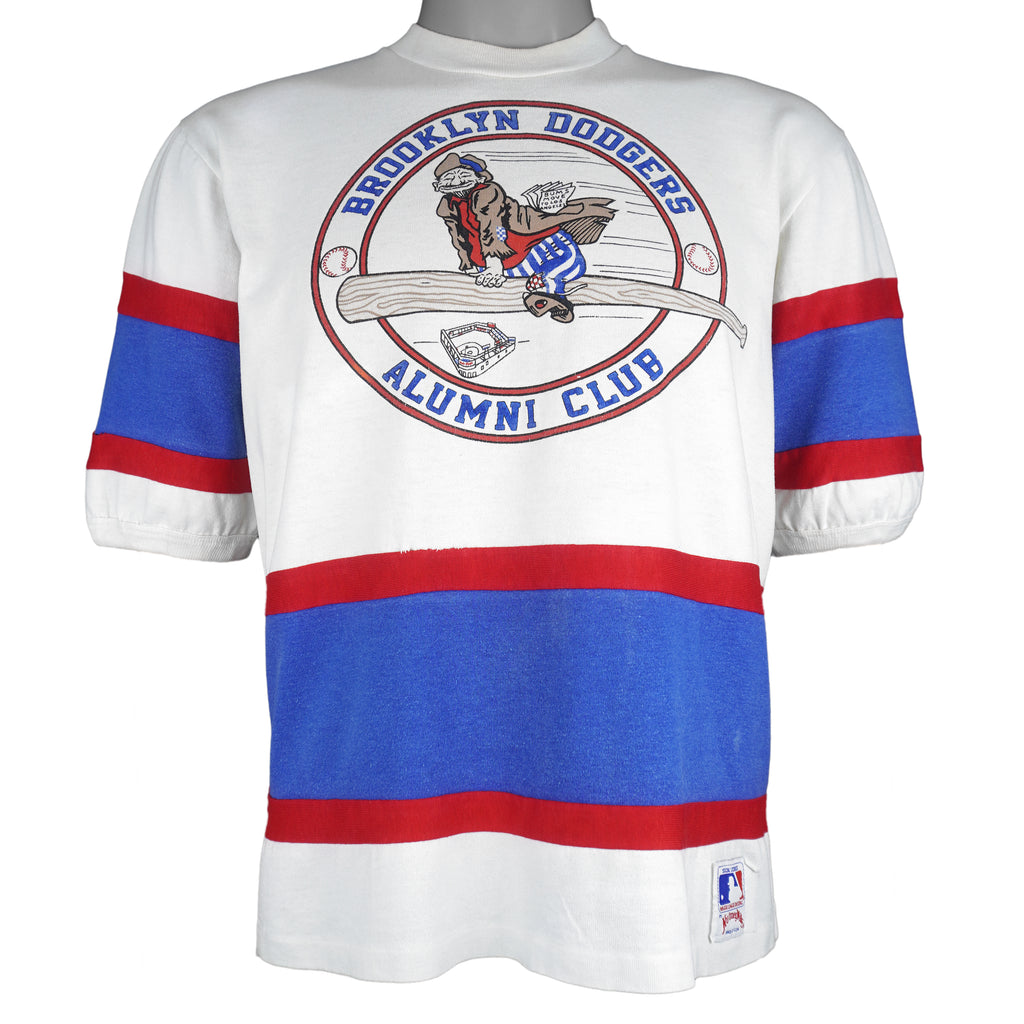 MLB (Nutmeg) - Brooklyn Dodgers Baseball Jersey 1990s Medium Vintage Retro Baseball