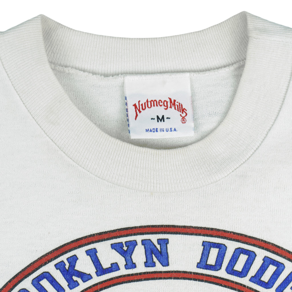 MLB (Nutmeg) - Brooklyn Dodgers Baseball Jersey 1990s Medium Vintage Retro Baseball