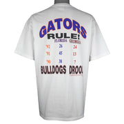 NCAA (TL) - Florida Gators Vs Georgia Bulldogs Single Stitch T-Shirt 1993 X-Large Vintage Retro