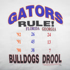 NCAA (TL) - Florida Gators Vs Georgia Bulldogs Single Stitch T-Shirt 1993 X-Large Vintage Retro