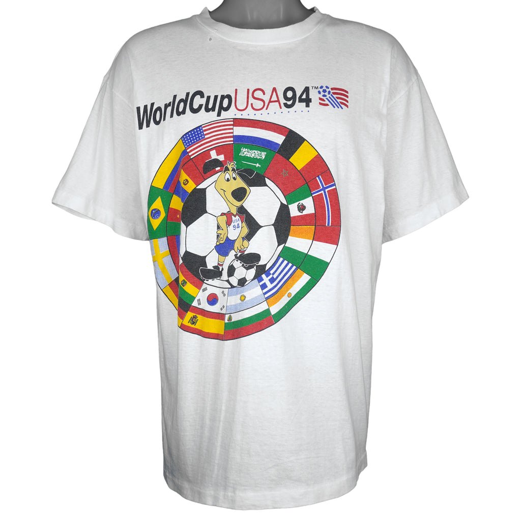Vintage (AAA) - World Cup USA 94 Country Flags T-Shirt 1994 X-Large Vintage Retro