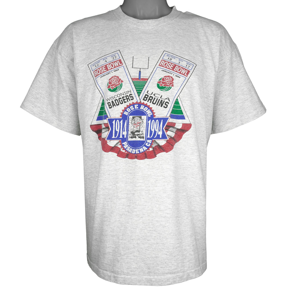 NCAA (Flying) - Badgers Vs UCLA Rose Bowl T-Shirt 1994 X-Large Vintage Retro