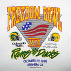NCAA - Colorado State vs Oregon Ducks Freedom Bowl T-Shirt 1990 Large Vintage Retro