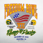 NCAA - Colorado State vs Oregon Ducks Freedom Bowl T-Shirt 1990 Large Vintage Retro