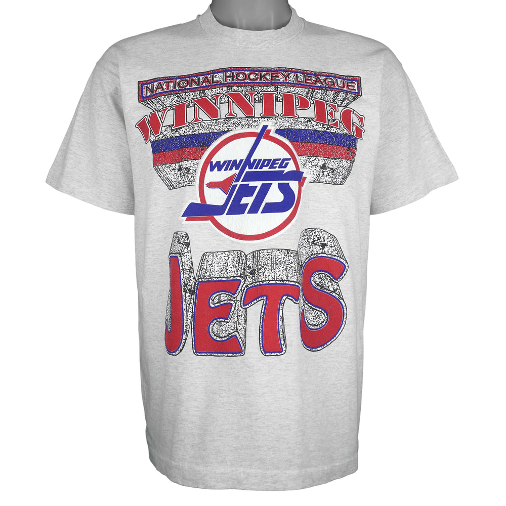 NHL - Winnipeg Jets Big Spell-Out T-Shirt 1990s Medium Vintage Retro