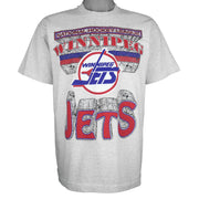 NHL - Winnipeg Jets Big Spell-Out T-Shirt 1990s Medium Vintage Retro