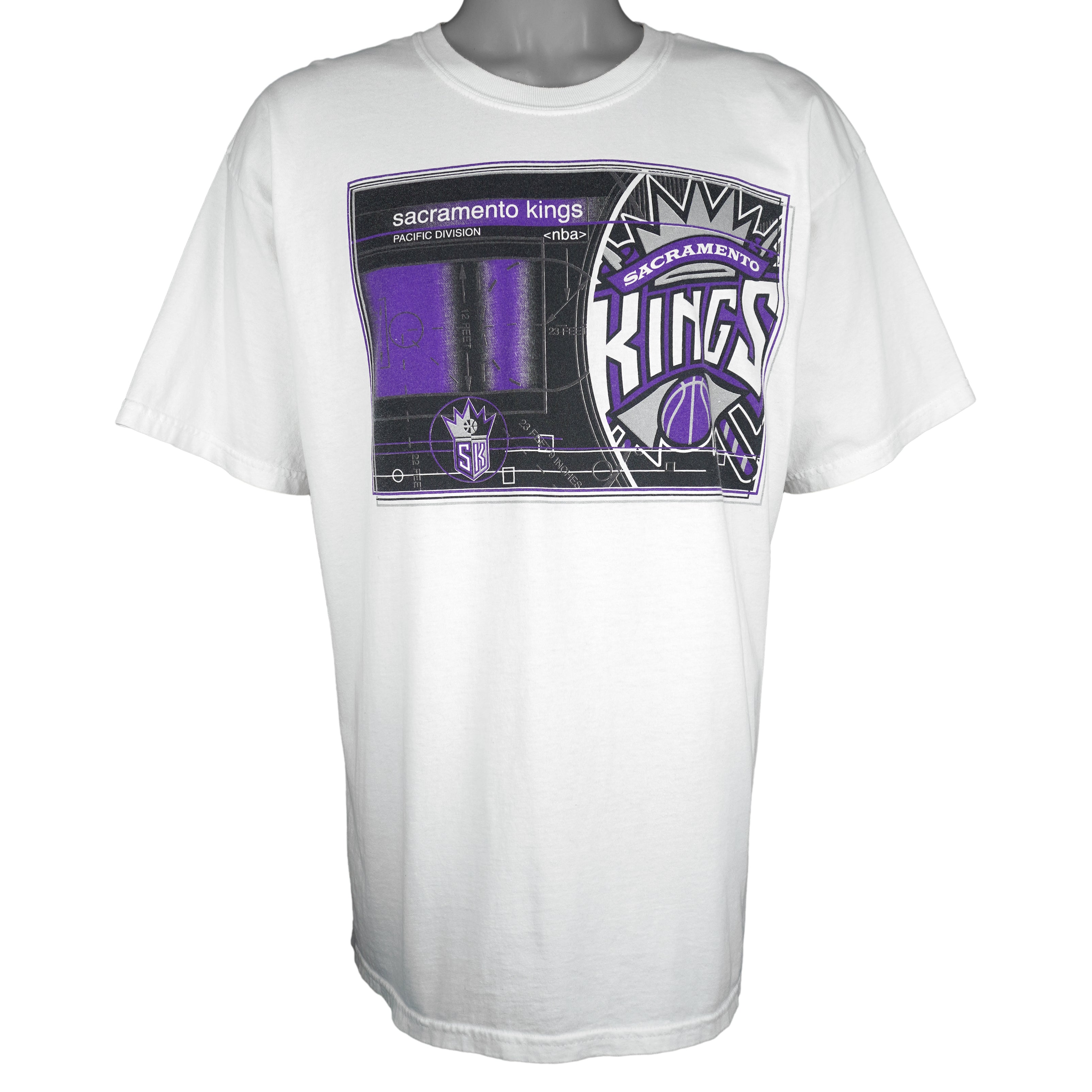 NBA (Gildan) - Sacramento Kings Pacific Division T-Shirt 1990s X-Large Vintage Retro Basketball