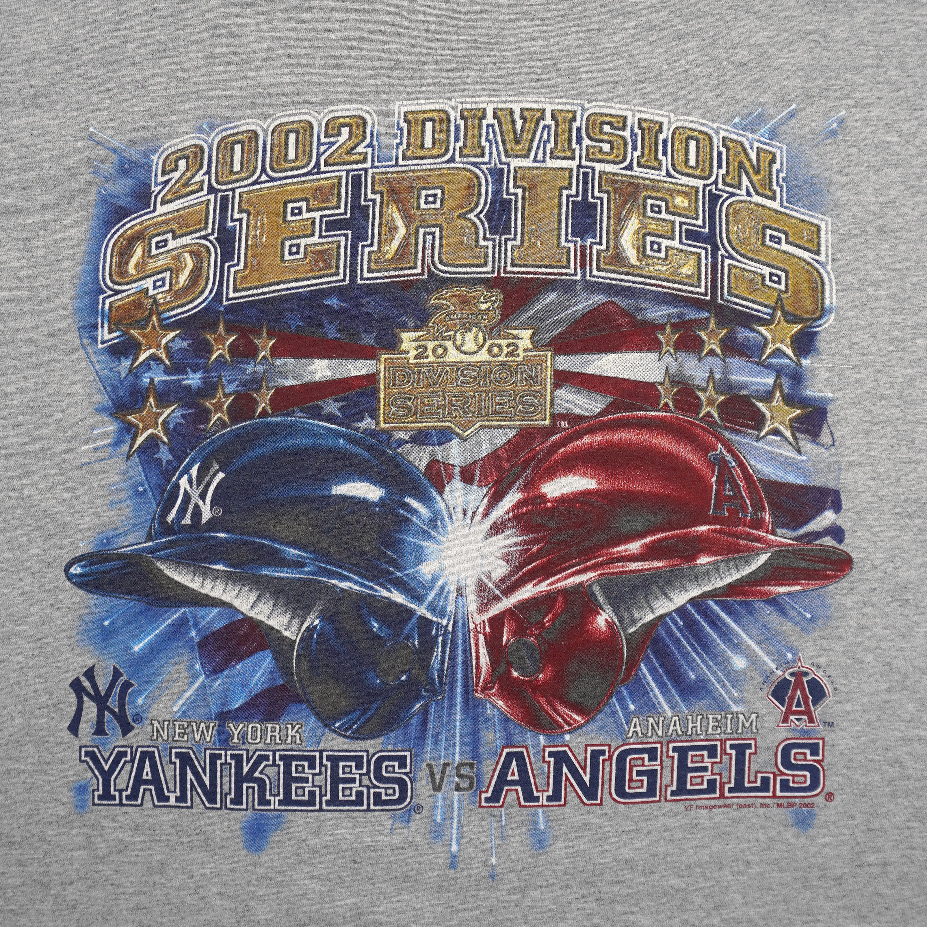 MLB (Lee) - Yankees vs Angels Division Series T-Shirt 2002 Large Vintage Retro Baseball