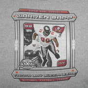 NFL - Tampa Bay Buccaneers Warren Sapp Super Bowl XXXVII T-Shirt 2002 X-Large Vintage Retro Football