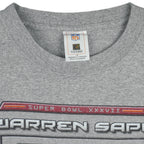 NFL - Tampa Bay Buccaneers Warren Sapp Super Bowl XXXVII T-Shirt 2002 X-Large Vintage Retro Football