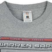 NFL - Tampa Bay Buccaneers Warren Sapp Super Bowl XXXVII T-Shirt 2002 X-Large Vintage Retro Football