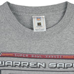 NFL - Tampa Bay Buccaneers Warren Sapp Super Bowl XXXVII T-Shirt 2002 X-Large Vintage Retro Football