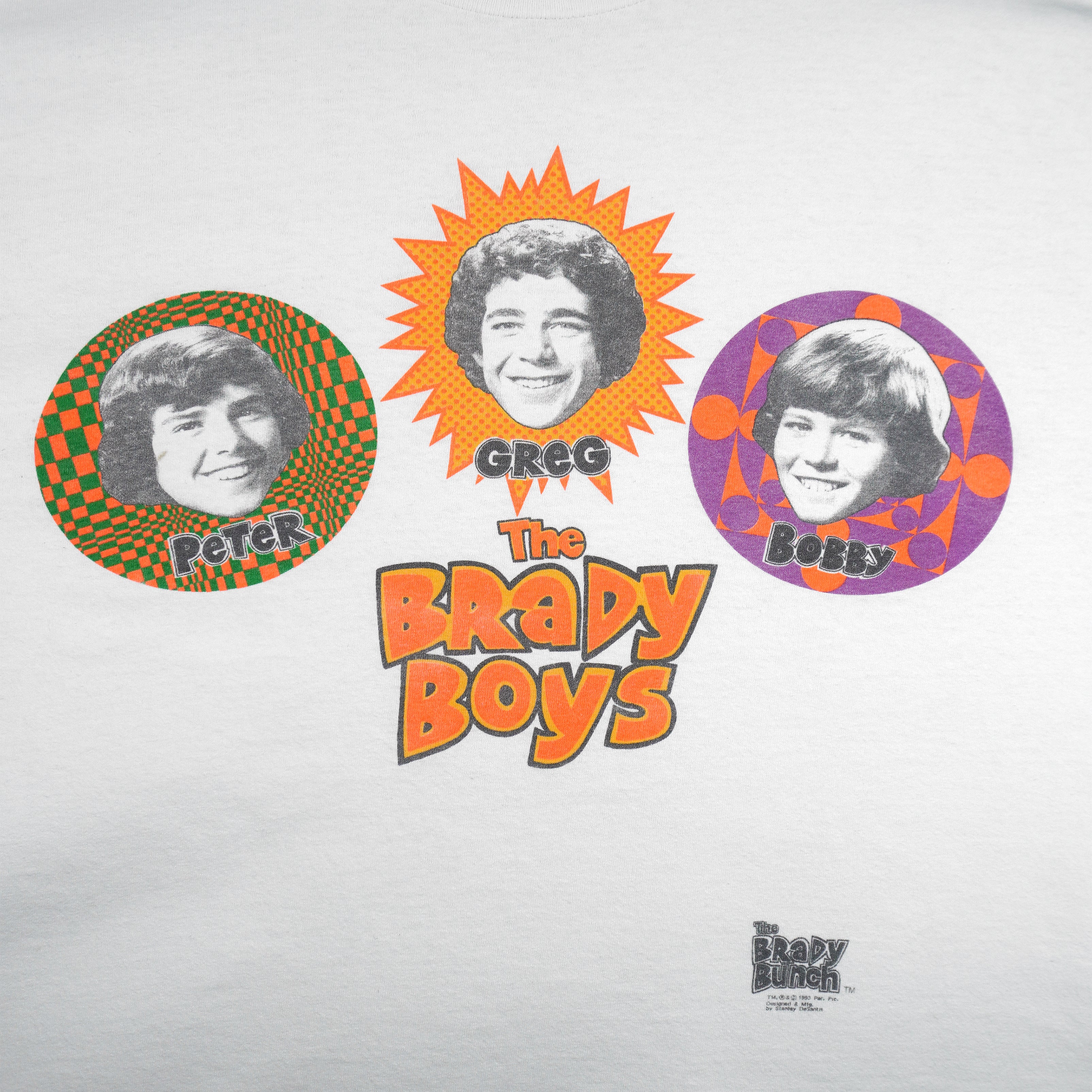 Vintage (Stanley Desantis) - The Brady Bunch, Peter, Greg And Bobby T-Shirt 1993 X-Large Vintage Retro