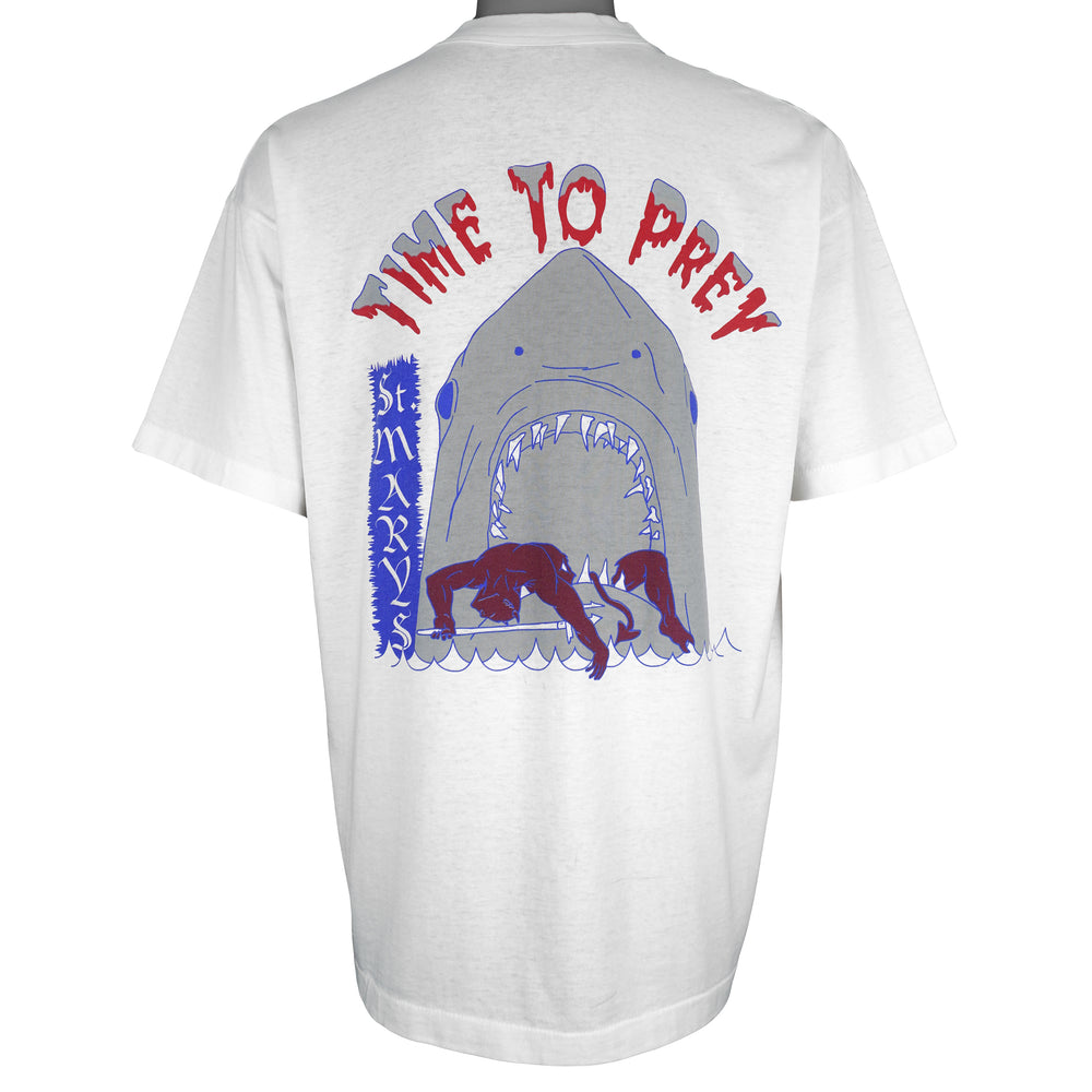 Vintage (Best) - St. Mary's Time to Prey Shark T-Shirt 1995 X-Large Vintage Retro