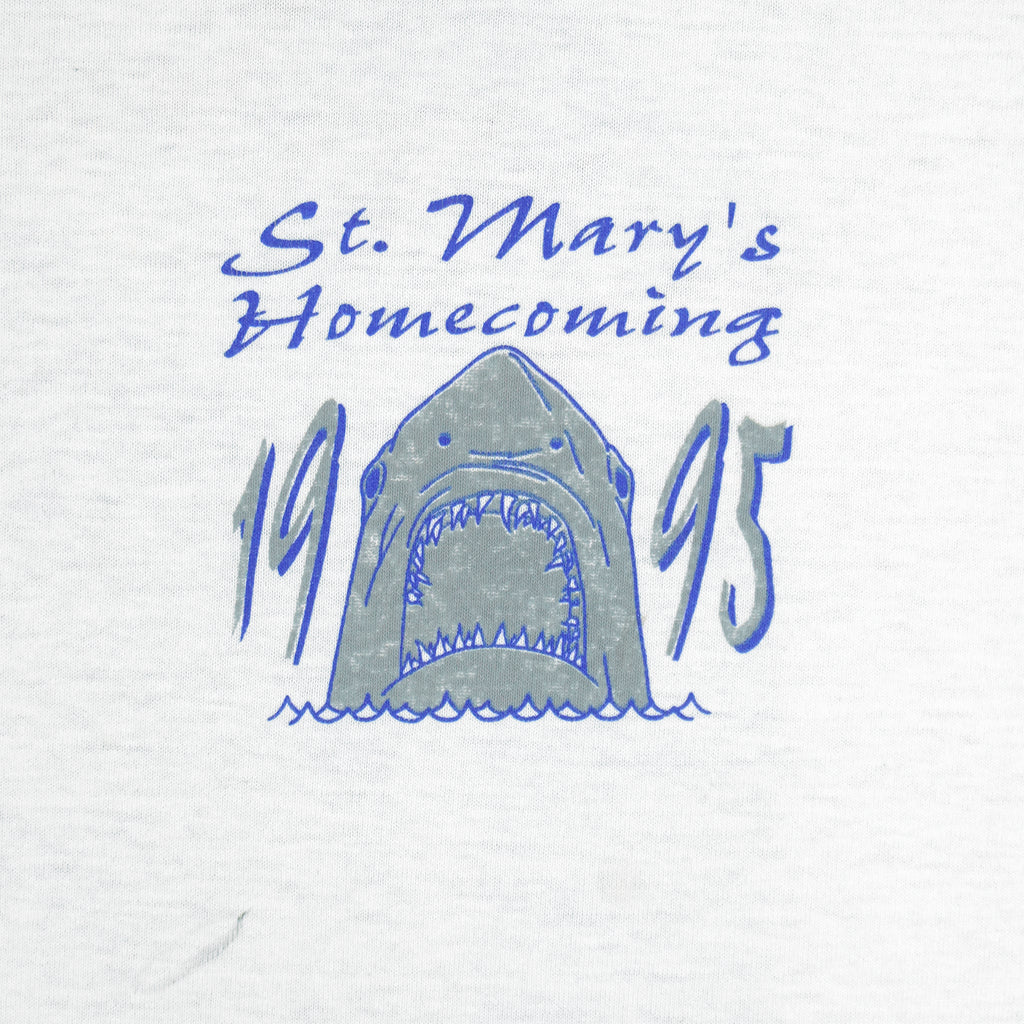 Vintage (Best) - St. Mary's Time to Prey Shark T-Shirt 1995 X-Large Vintage Retro