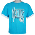 MLB (Salem) - Florida Marlins Roll Em Ups T-Shirt 1990s X-Small Vintage Retro Baseball