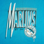 MLB (Salem) - Florida Marlins Roll Em Ups T-Shirt 1990s X-Small Vintage Retro Baseball