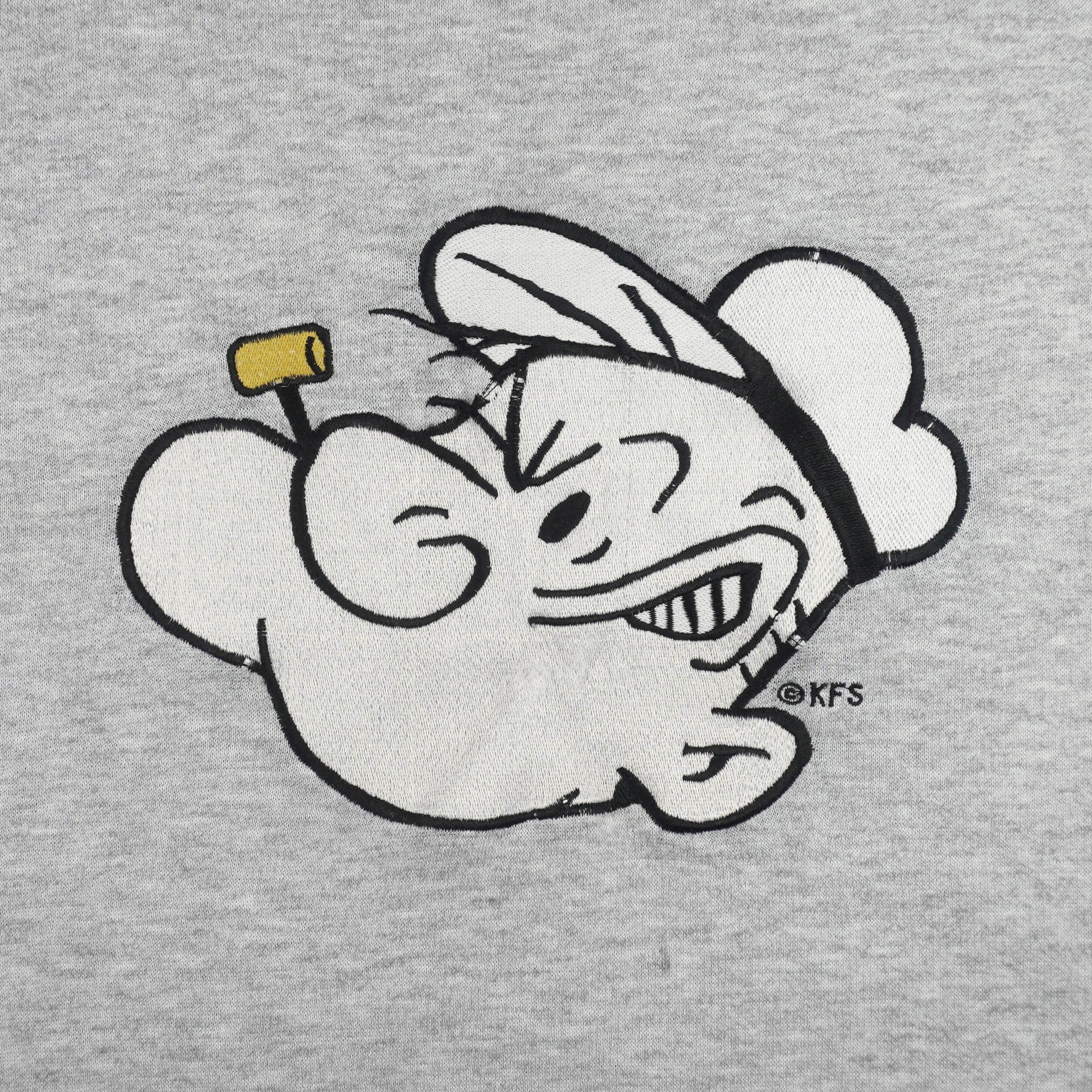 Vintage (Blitzz Studios) - Popeye Embroidered Crew Neck Sweatshirt 1990s Large Vintage Retro