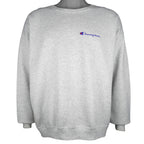 Champion - Grey Crew Neck Sweatshirt 1990s X-Large Vintage Retro