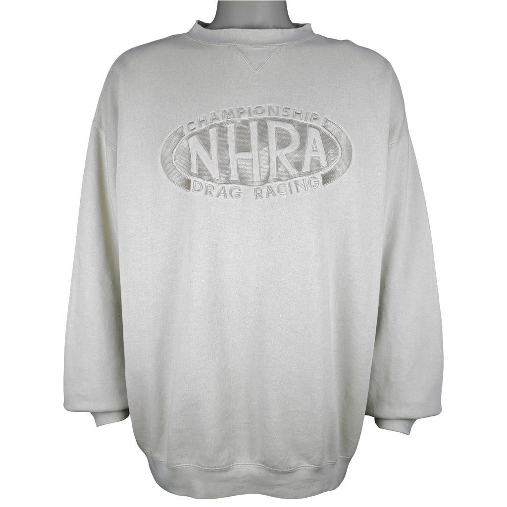 Vintage (Maingate) - NHRA Drag Racing Embroidered Sweatshirt 1990s X-Large Vintage Retro